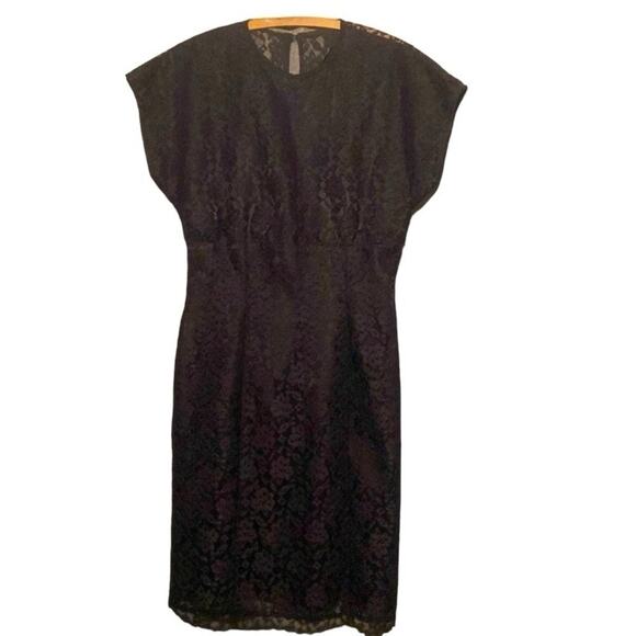 GUNNE SAX by JESSICA MCCLINTOCK Vintage Black Lace Dress Size Small - Picture 1 of 13